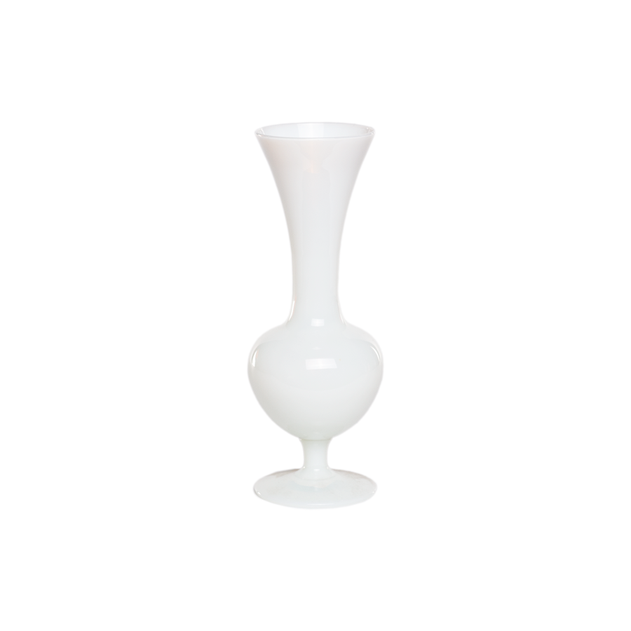 Italian White Opaline Vase