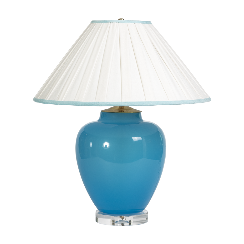 Vintage Blue Italian Opaline Lamp