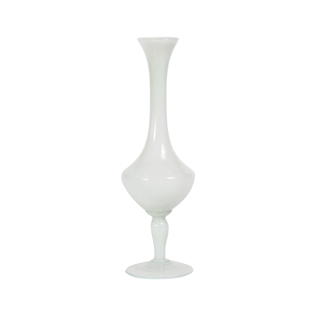 White Opaline Bud Vase