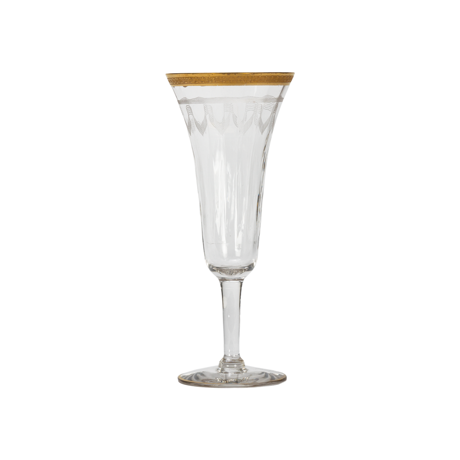Engraved Champagne Flutes by Tiffin - Set of 12