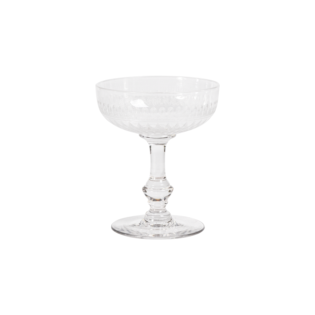 Set of Antique Crystal Champagne Coupes - set of 6