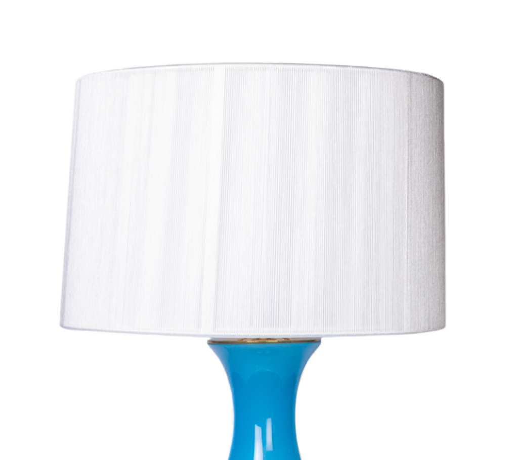 Blue French Opaline Lamp