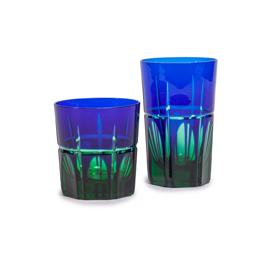 Argentinian Cut Crystal Whiskey Glasses - Set of 2