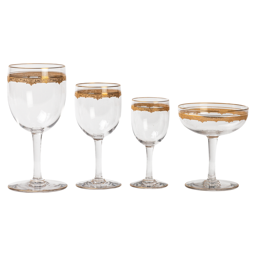 Saint Louis Crystal White Wine  Glasses- Set of 10