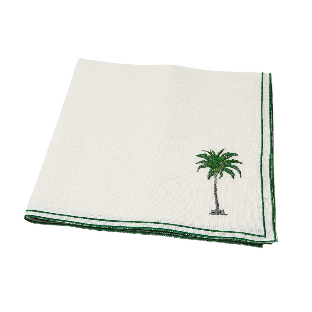 Palm Dinner Napkins by La Gallina Matta, Italy