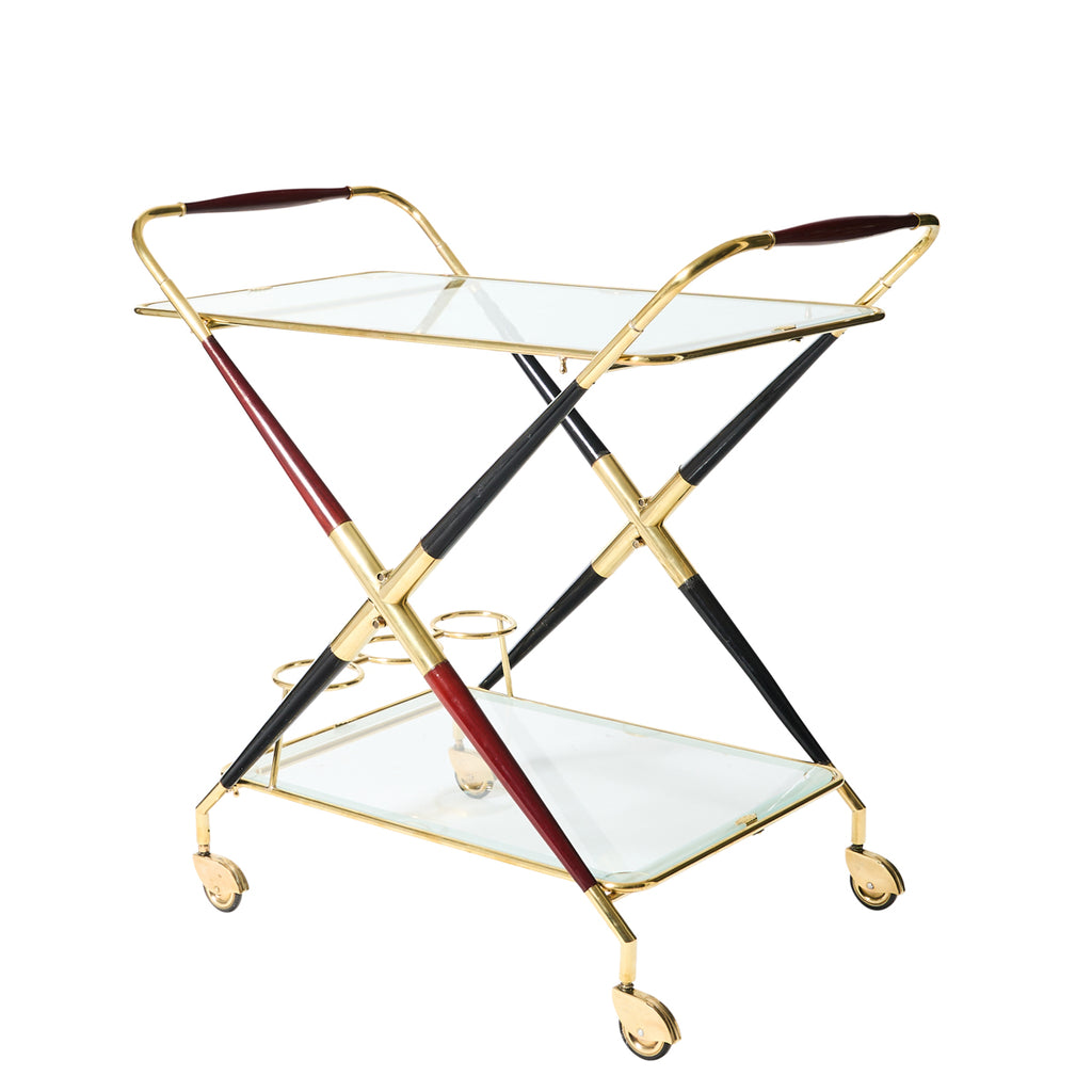 Vintage Italian Serving Trolley / Bar Cart by Cesare Lacca, 1950s