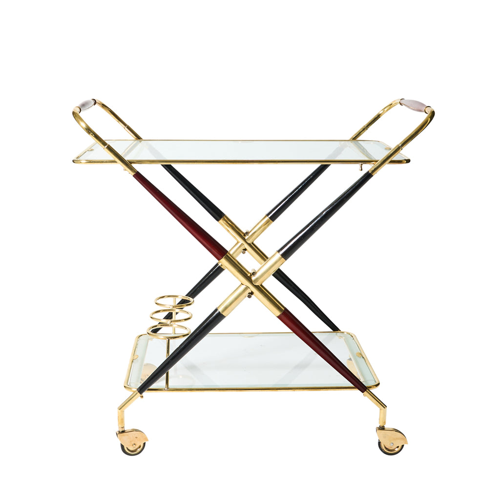 Vintage Italian Serving Trolley / Bar Cart by Cesare Lacca, 1950s