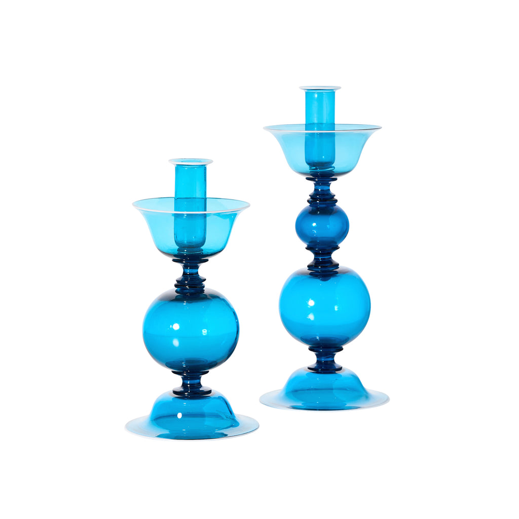 Glass Candlesticks by Davide Fuin