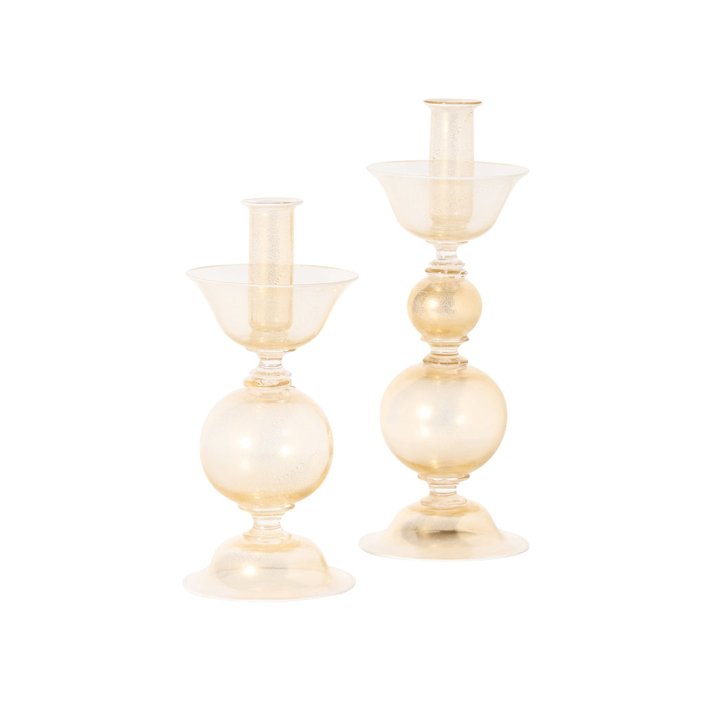 Glass Candlesticks by Davide Fuin