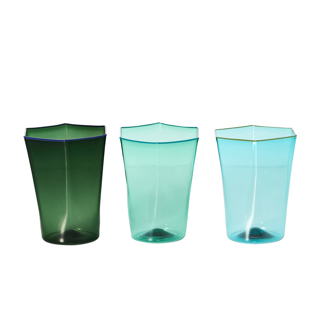 Murano Hexagonal Glasses by David Fuin