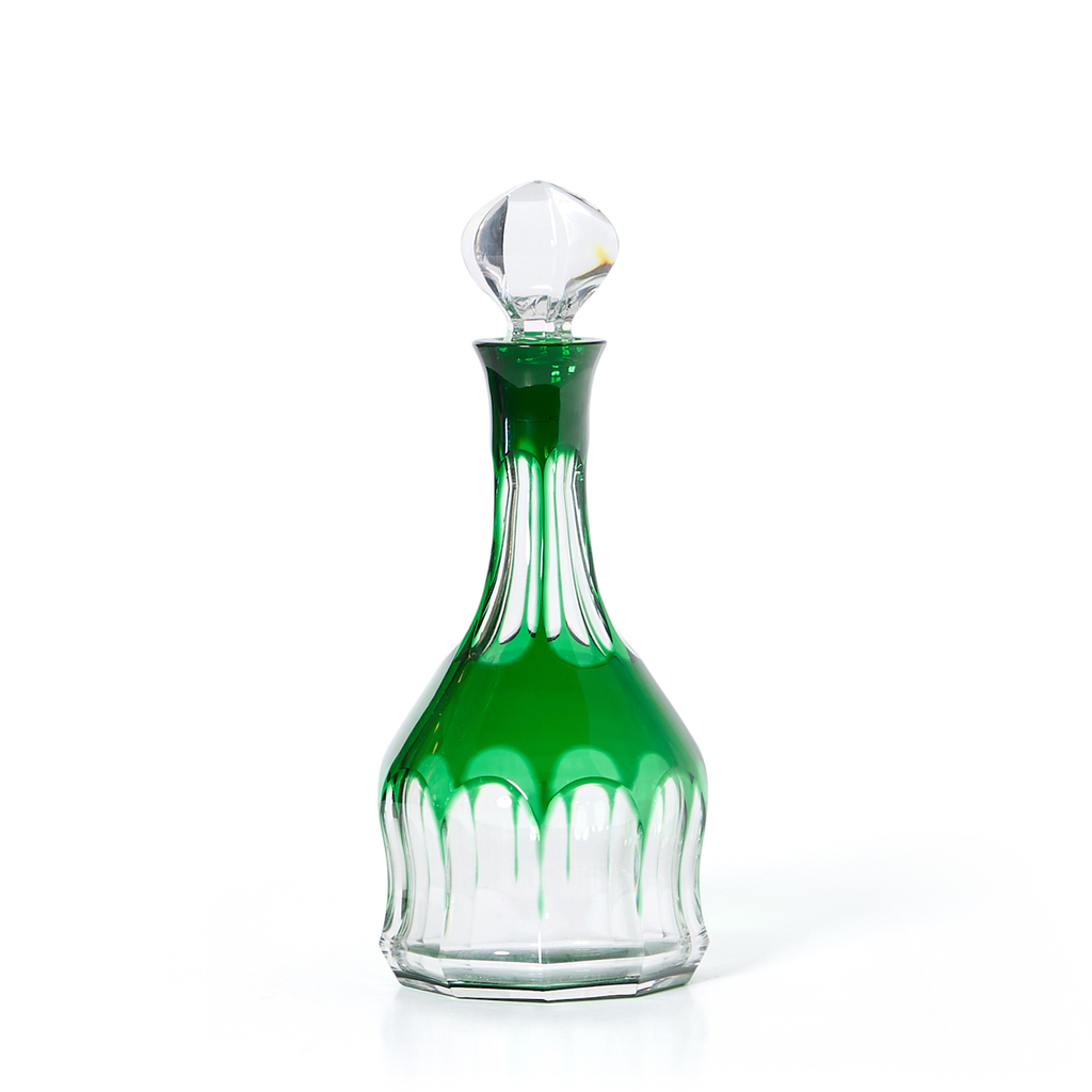 Bavarian Green Cut Crystal Decanter