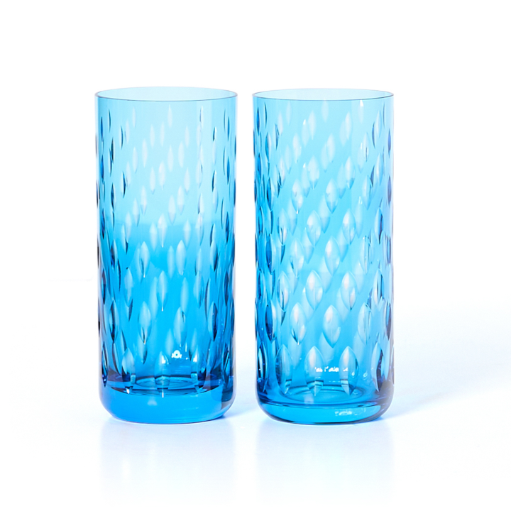 Diamond Cut Crystal Cocktail Glasses - Sets of 2
