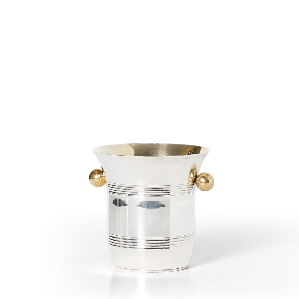 Chrome and Brass Ice Bucket