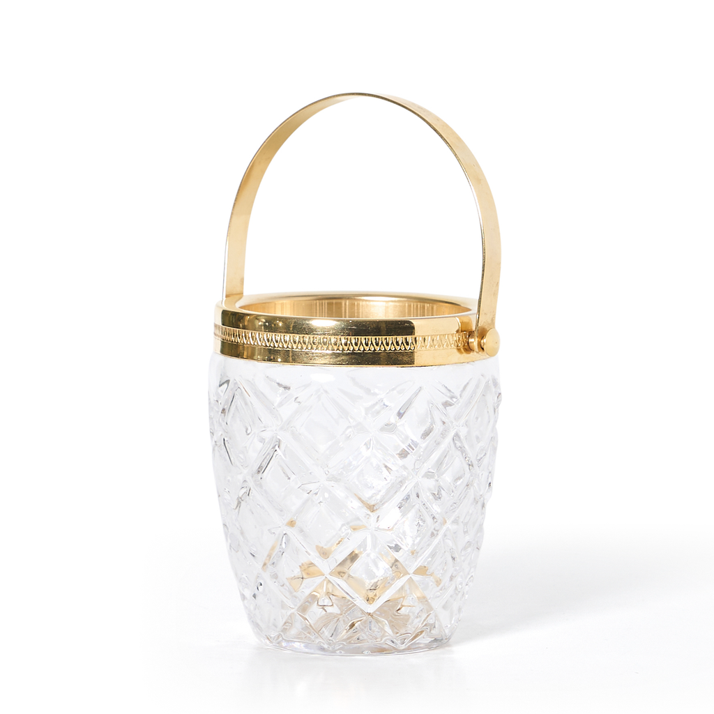 Vintage French Glass Ice Bucket