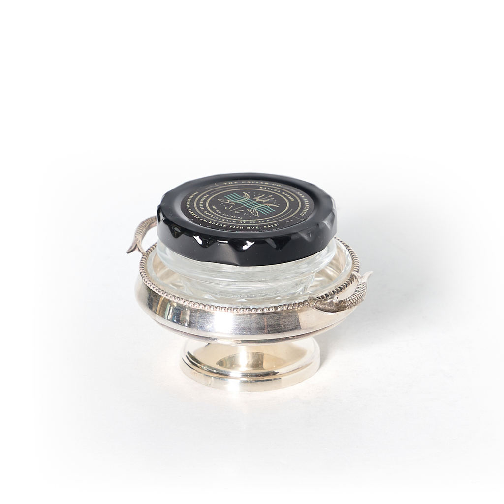 Individual Caviar Server Silver Plate