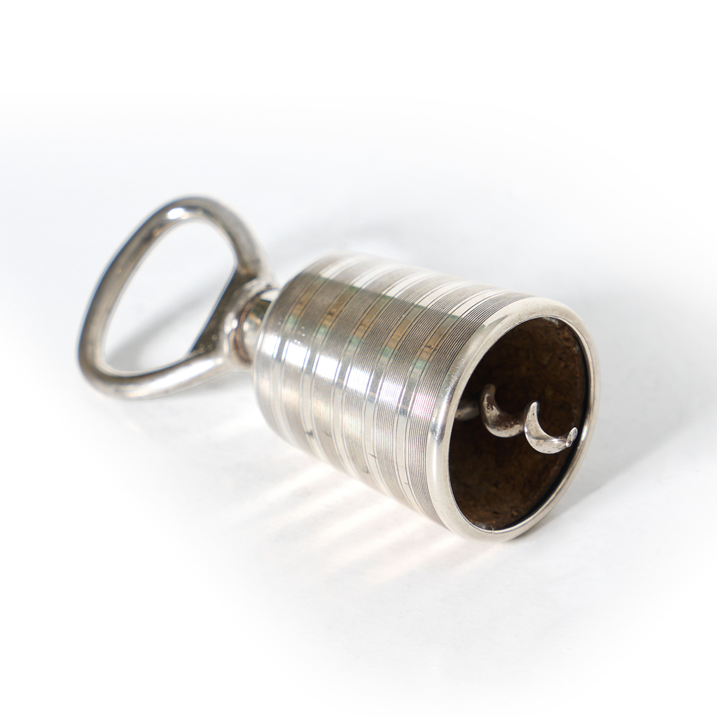 Silver Bottle Opener and Corkscrew