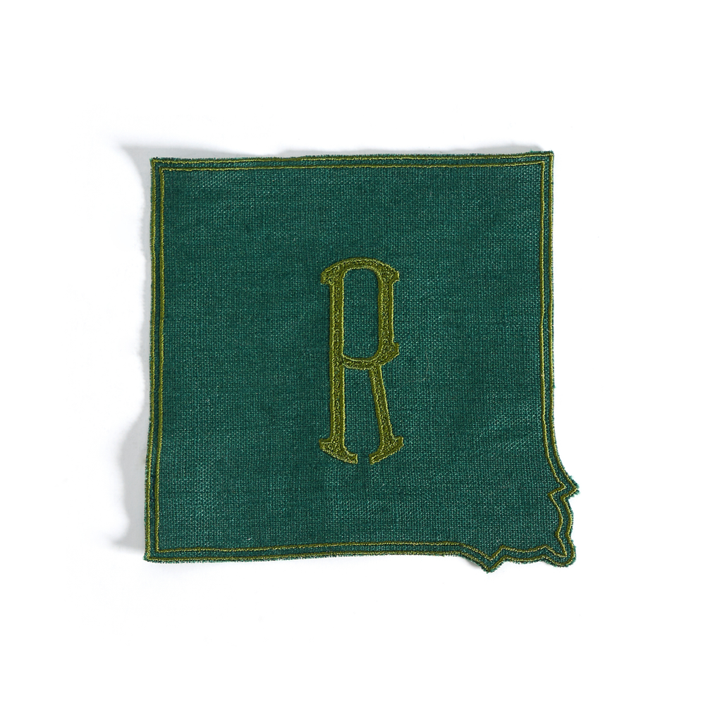 Cocktail Napkins by La Gallina Matta, Italy - Cake Corner - Monogram