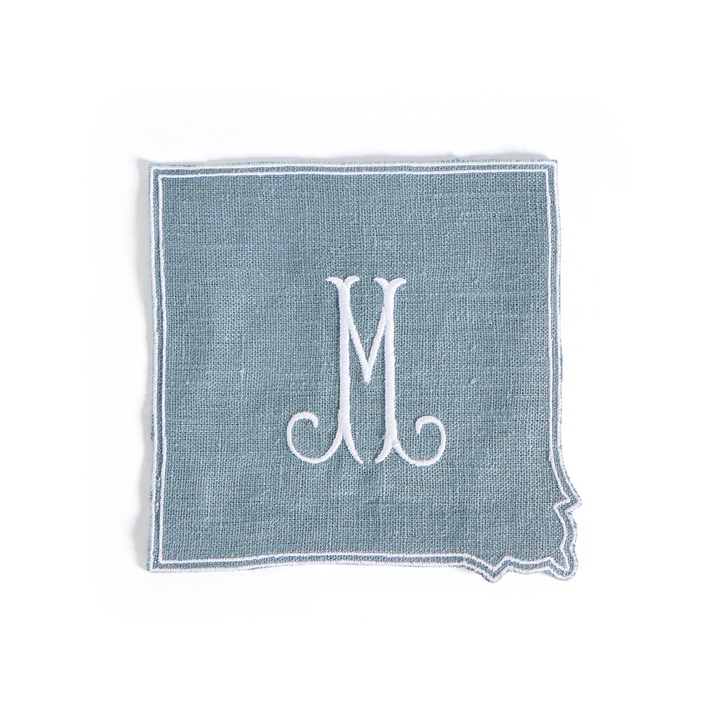 Cocktail Napkins by La Gallina Matta, Italy - Cake Corner - Monogram
