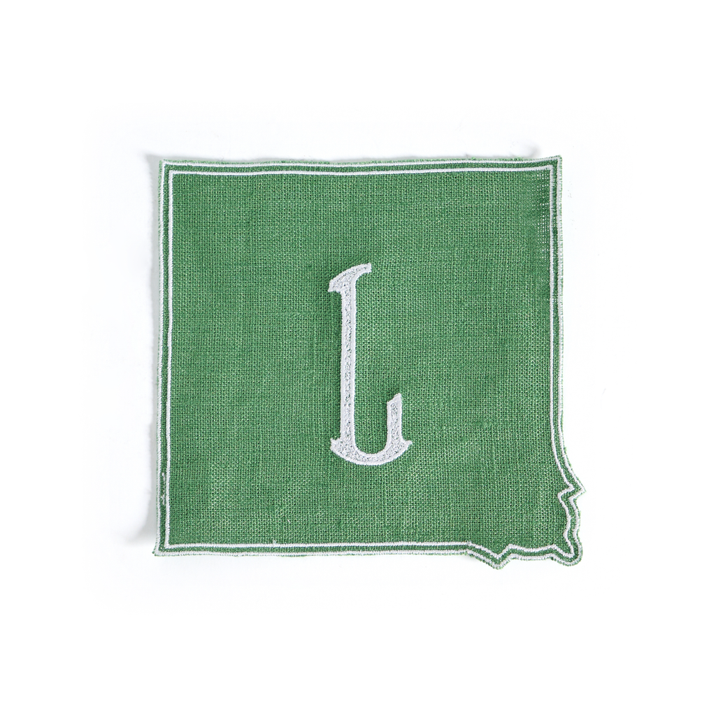 Cocktail Napkins by La Gallina Matta, Italy - Cake Corner - Monogram