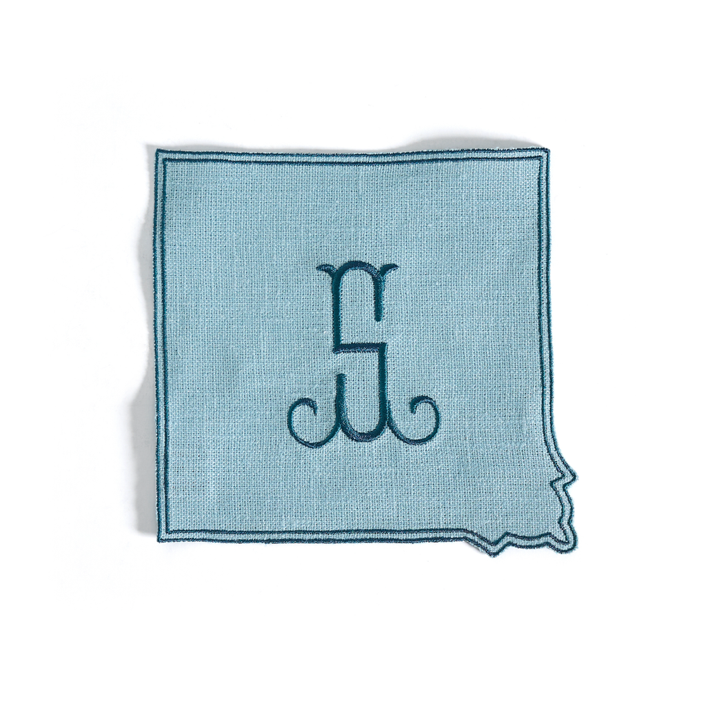 Cocktail Napkins by La Gallina Matta, Italy - Cake Corner - Monogram