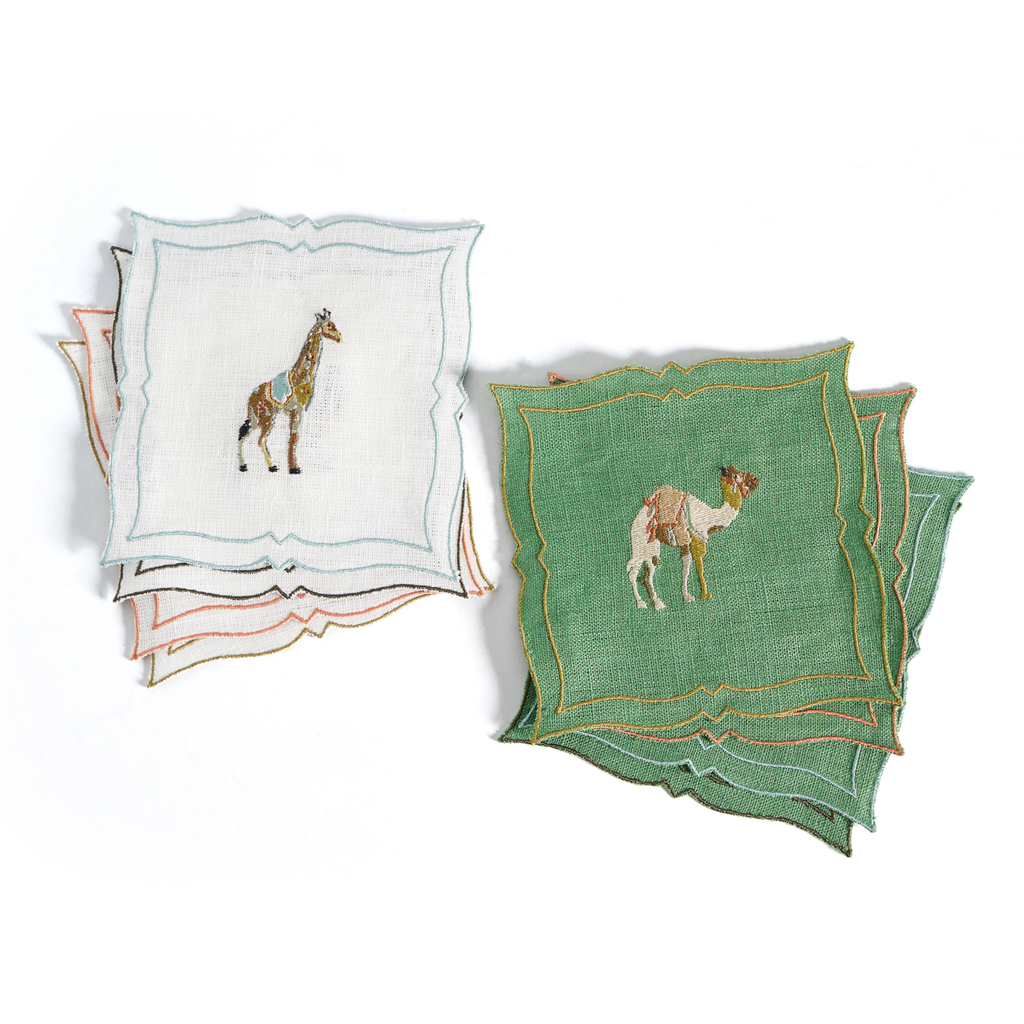Cocktail Napkins by La Gallina Matta, Italy - Circus (Set of 4)