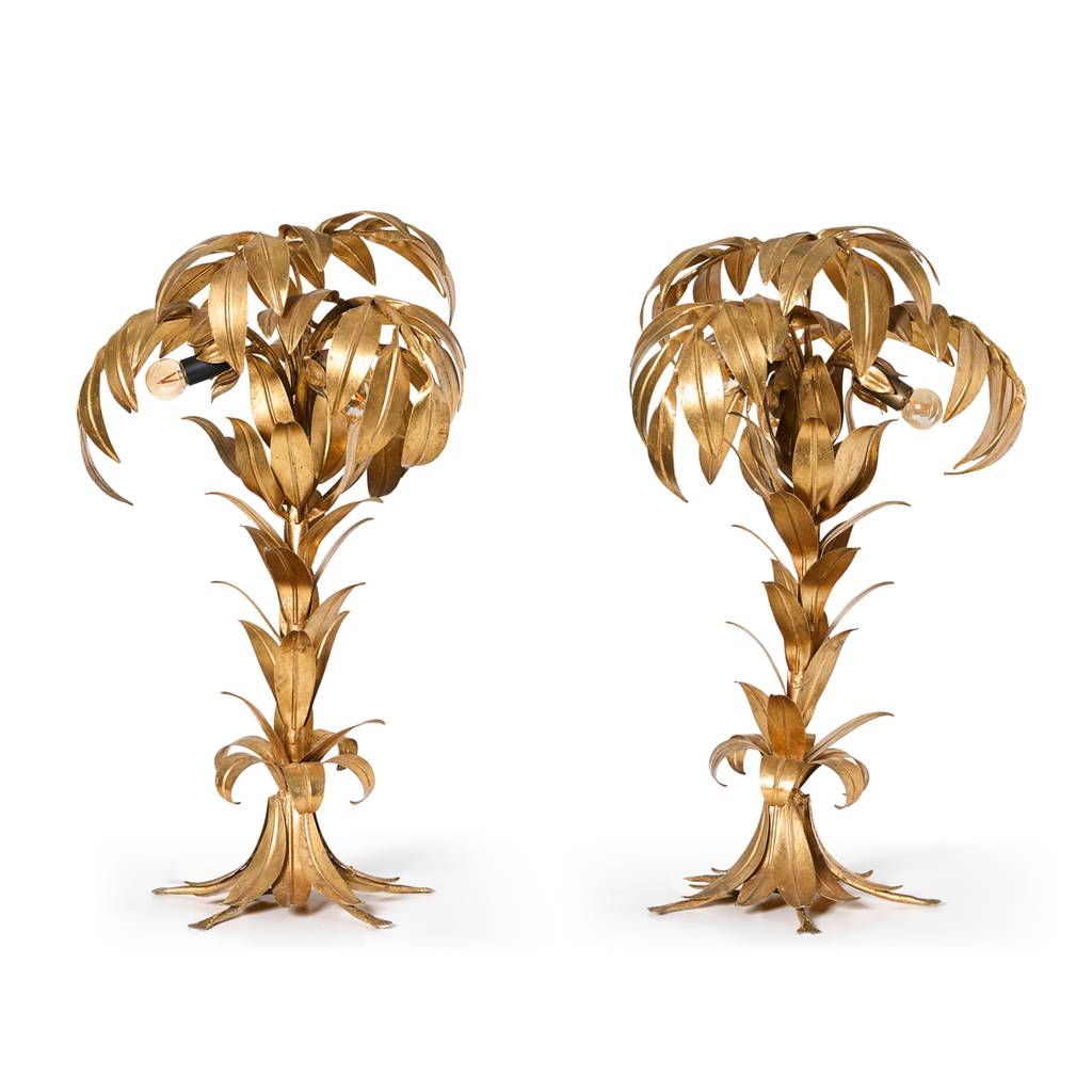 Hans Kögl Gold Gilt Palm Lamp - 1970s