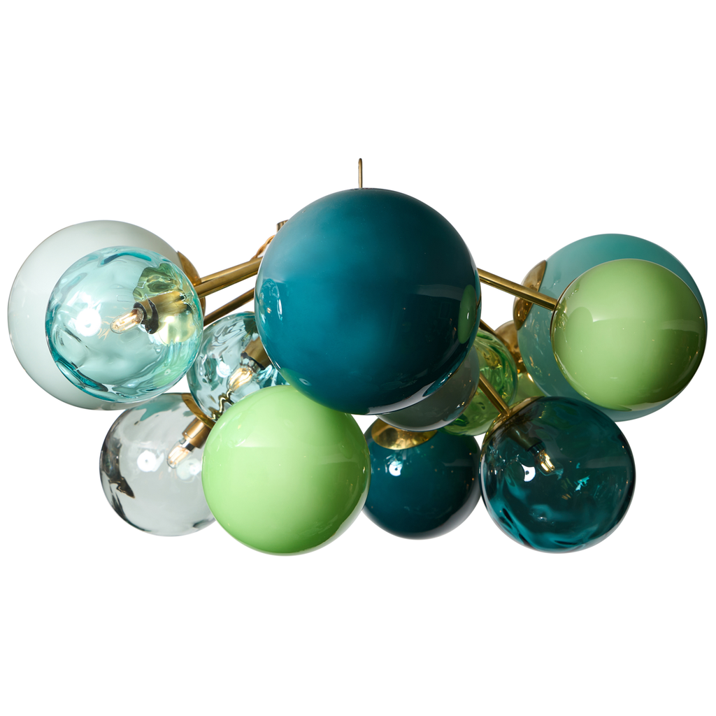 Brass Half Sputnik Flush Mount