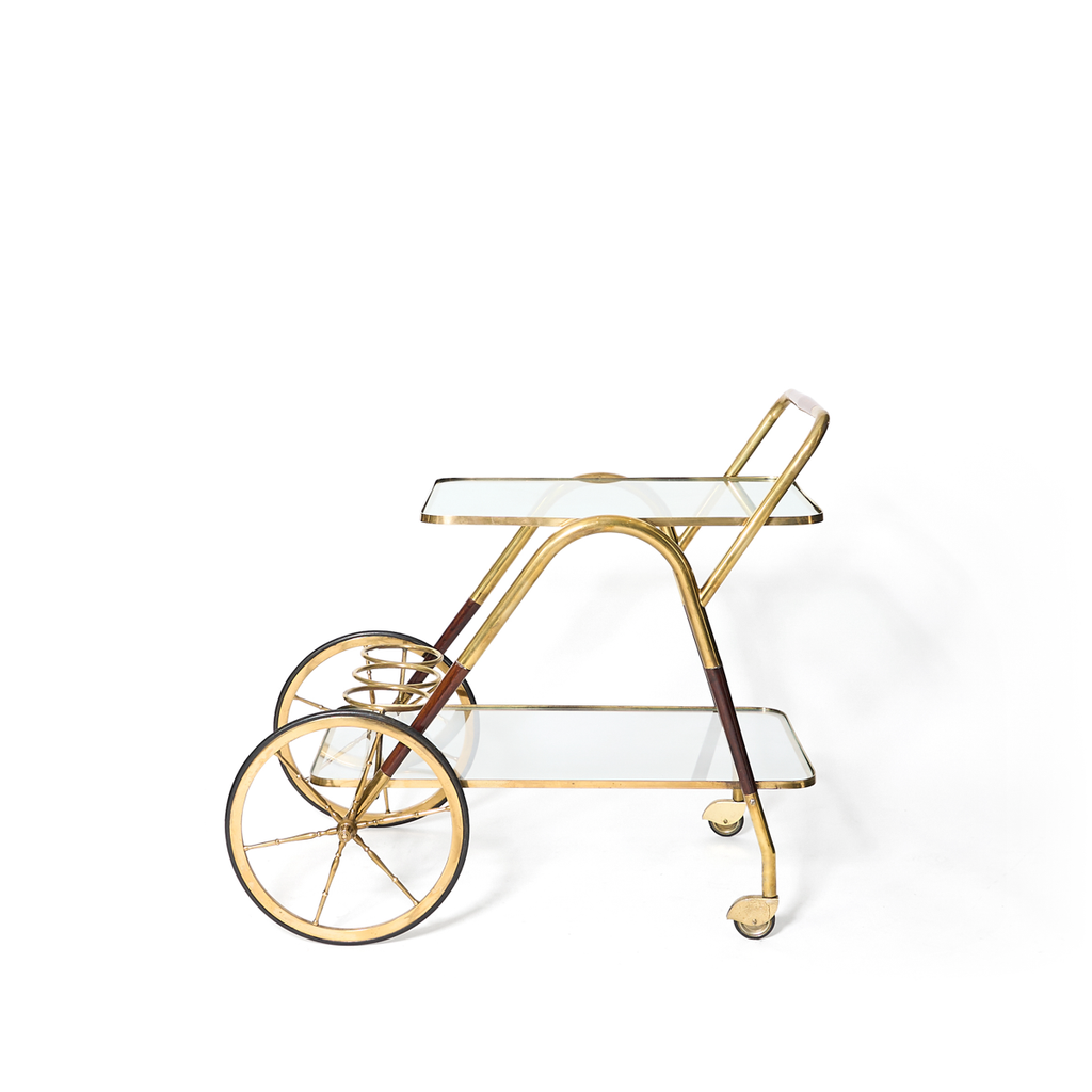 Vintage Italian Serving Trolley / Bar Cart by Cesare Lacca, 1950s