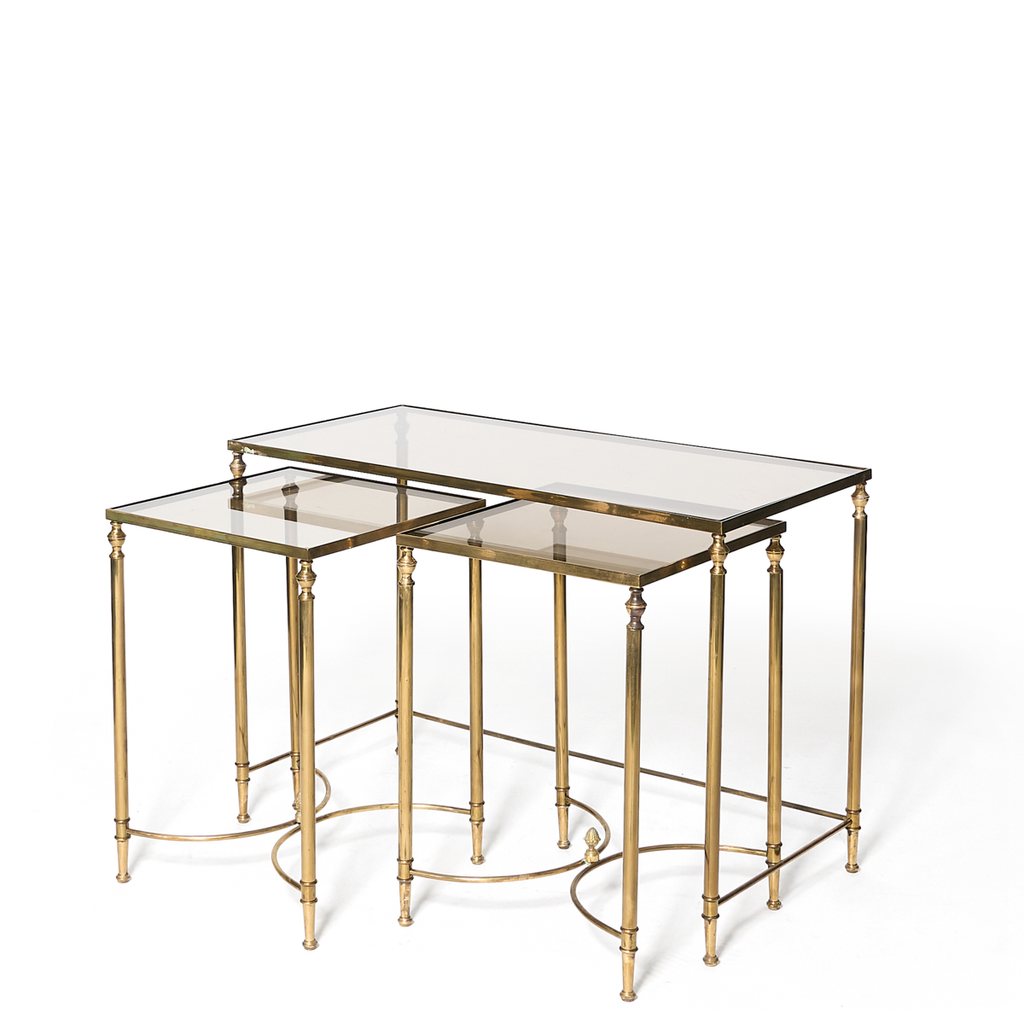 Brass Nesting Tables - Set of 3