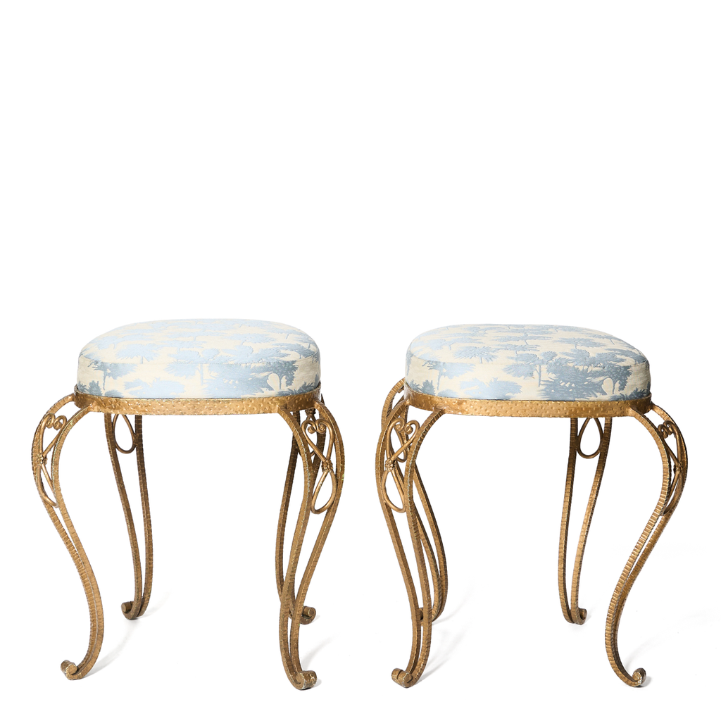 Pier Luigi Colli Brass Stools - Set of 2