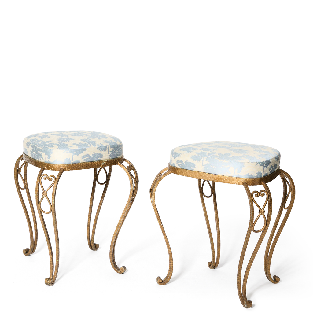 Pier Luigi Colli Brass Stools - Set of 2
