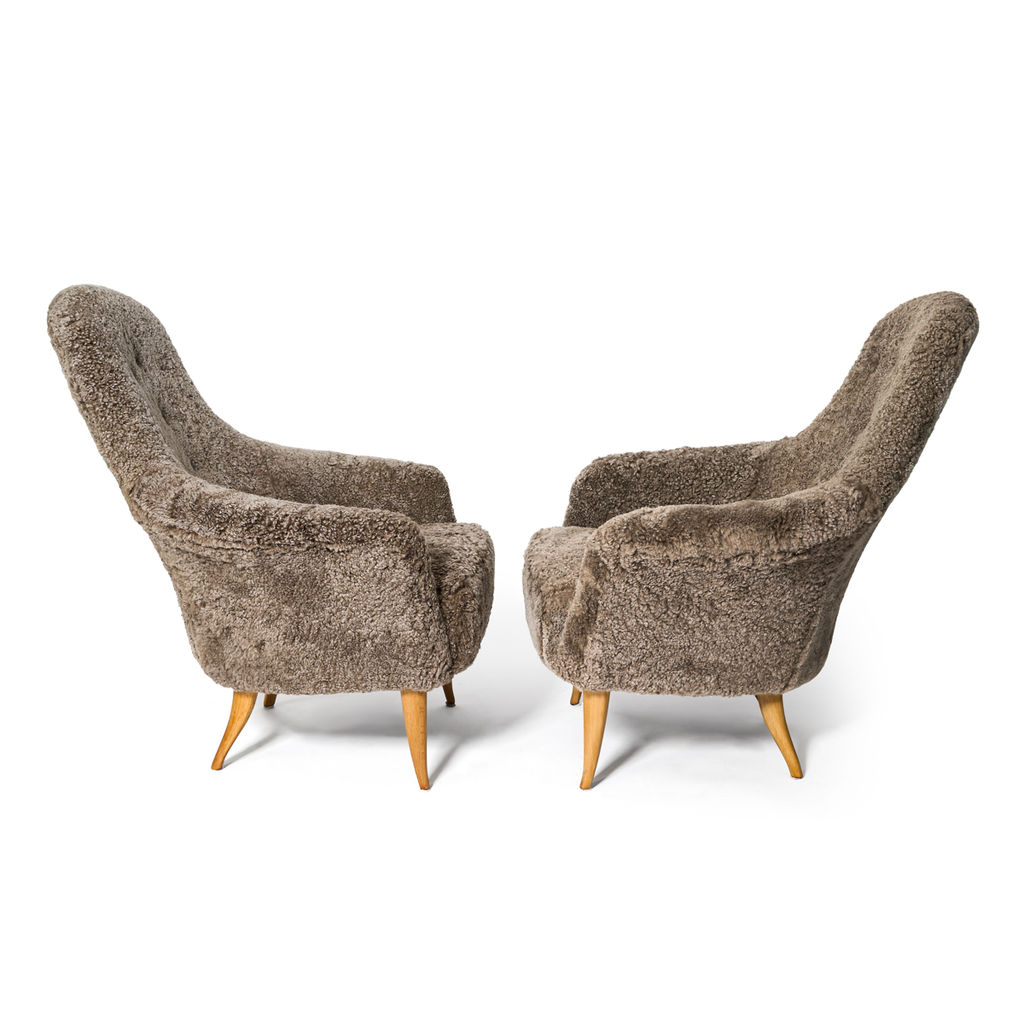 "Big Adam" Chairs by Kerstin Hörlin-Holmquist, Sweden 1950s
