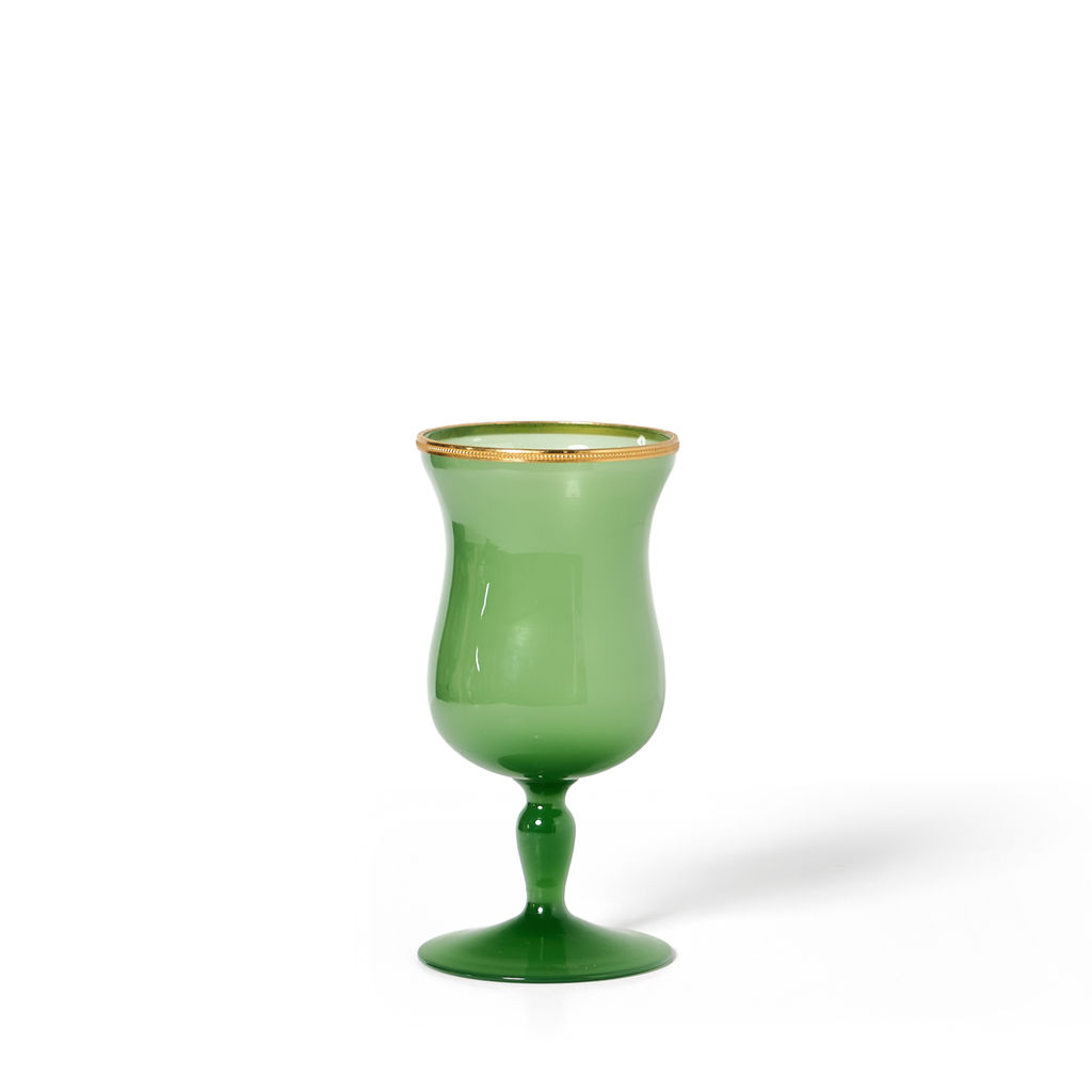 Italian Green Opaline Vase