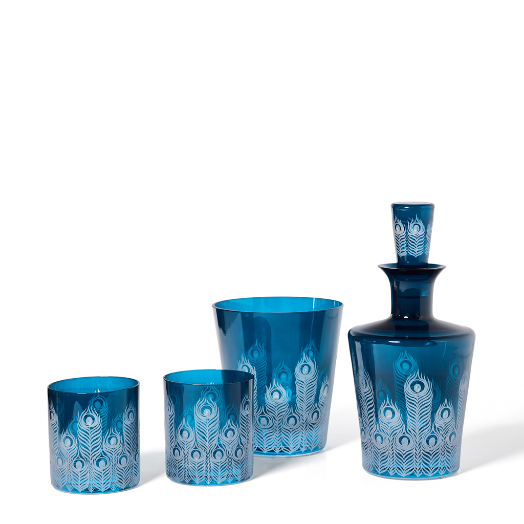 Decanter in Peacock, Plumage by Artel