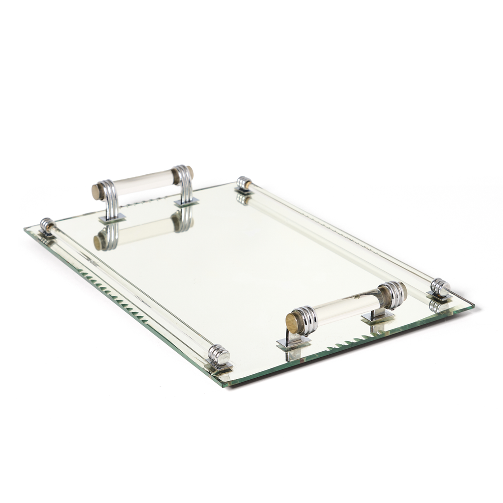 Deco Mirrored Rectangle Tray