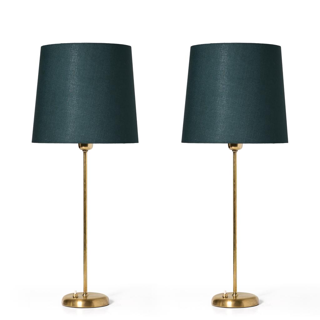 Vintage Brass Table Lamps for Bergbom 1960s - Pair