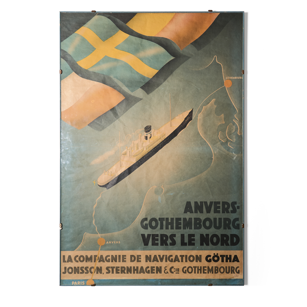 Vintage Swedish Travel Poster by Hans Erik Olsén
