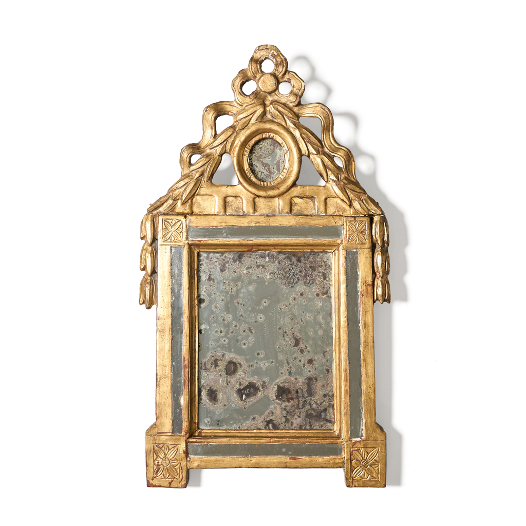 French Antique Gold Gilt Mirror - 1800s
