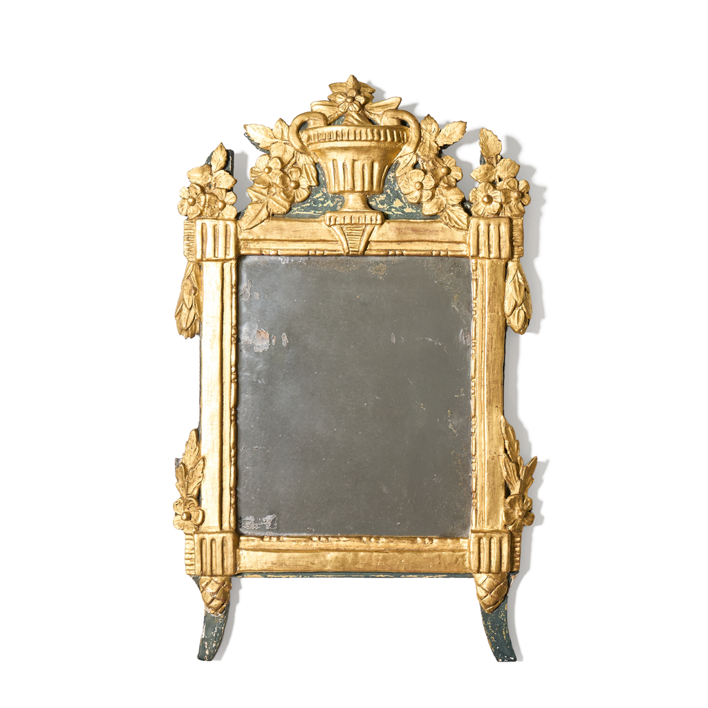 French Antique Gold Gilt Mirror - 1800s