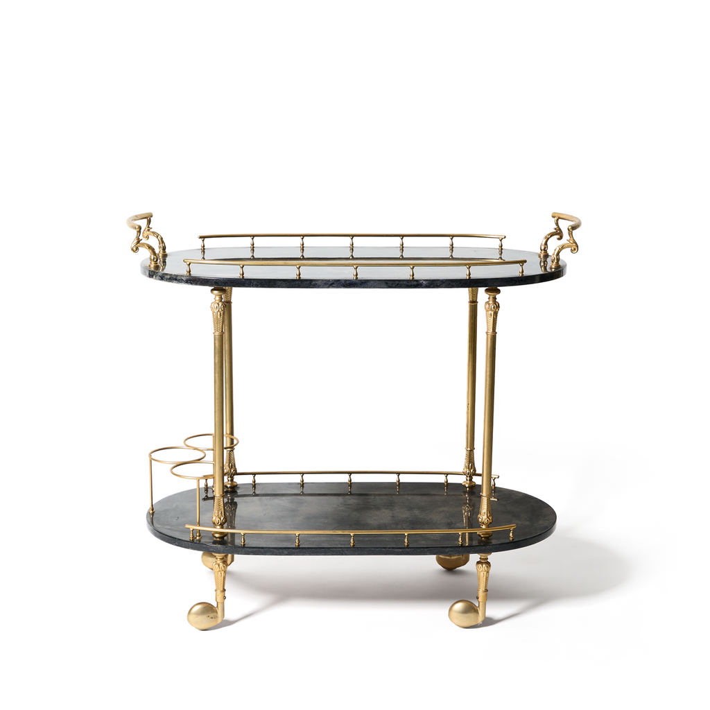 Aldo Tura Gray Bar Cart