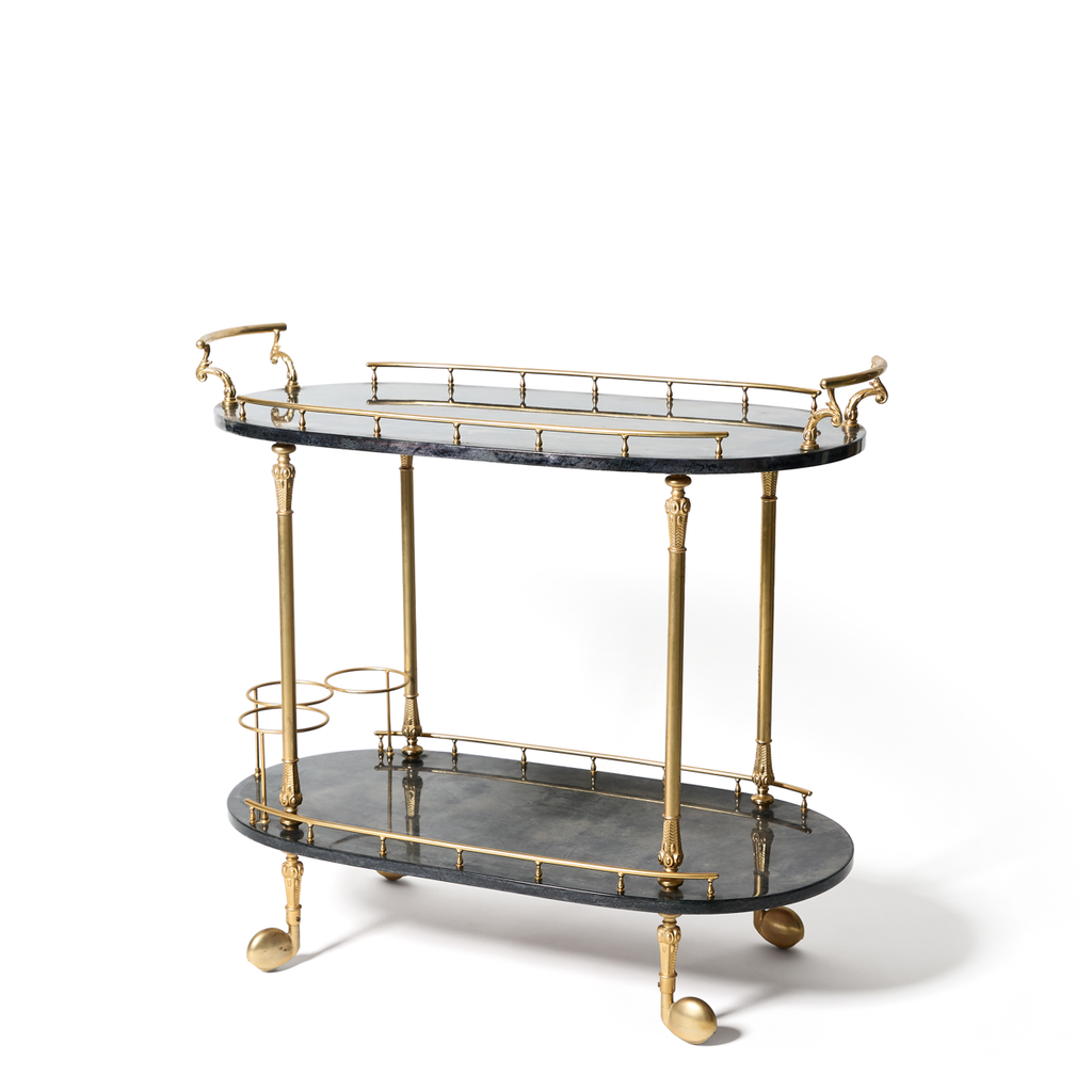 Aldo Tura Gray Bar Cart