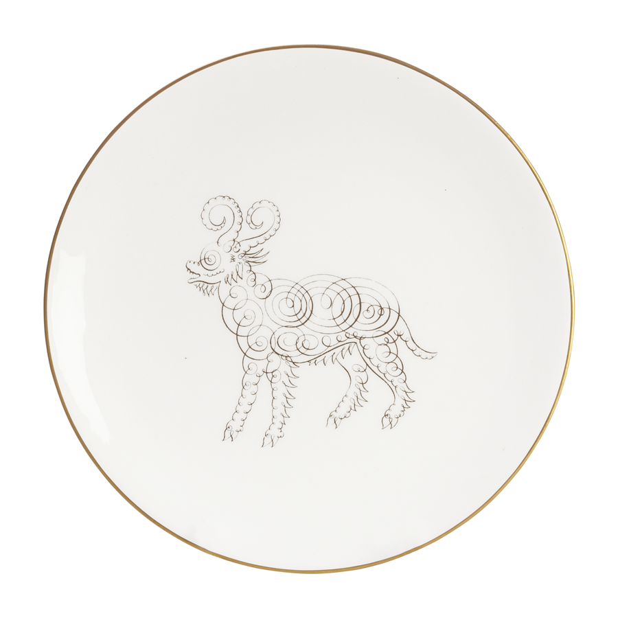Calligraphy Animals Dinner Plates by Laboratorio Paravicini - Set of 6