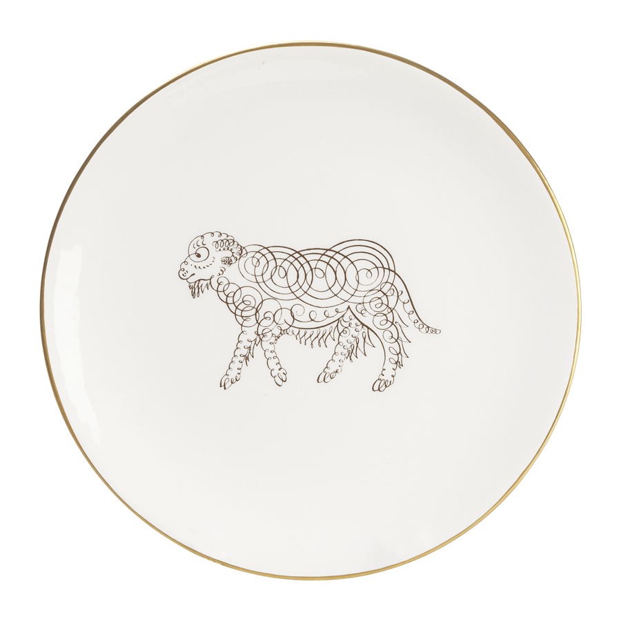 Calligraphy Animals Dinner Plates by Laboratorio Paravicini - Set of 6