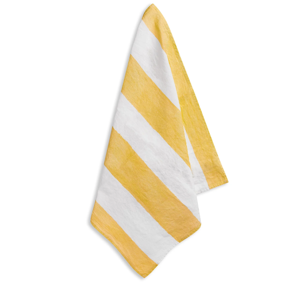 Stripe Linen in Yellow Napkin by Summerill & Bishop