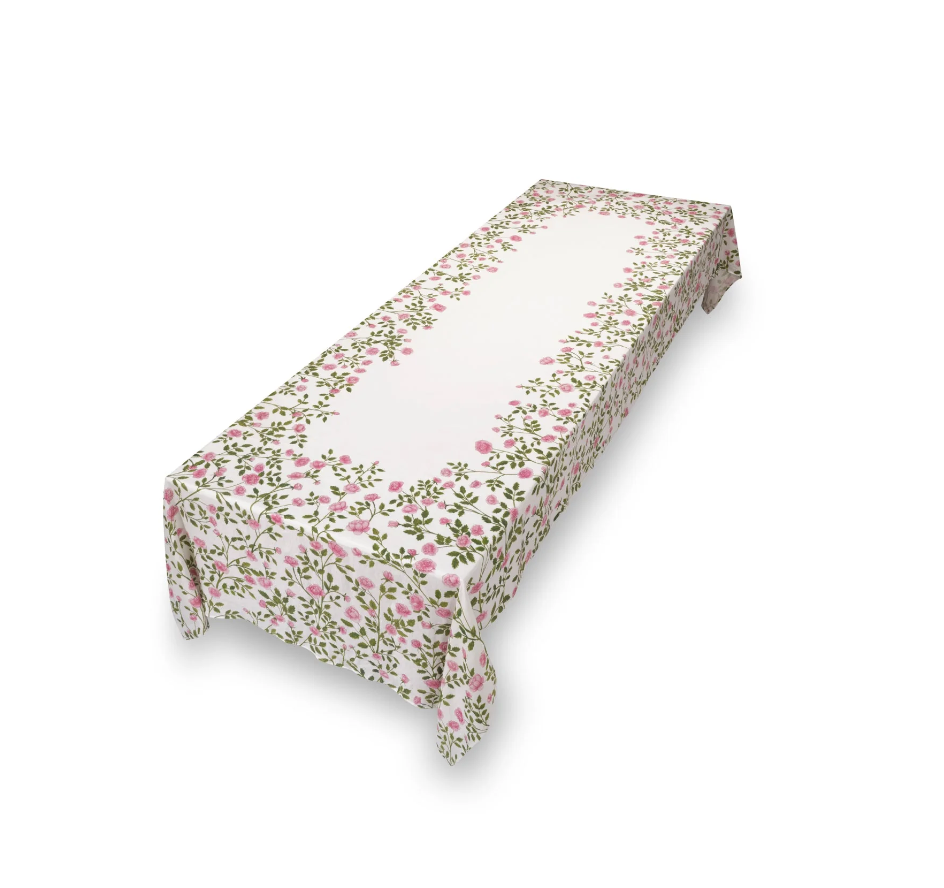 Le Jardin Des Roses Linen Tablecloth by Summerill & Bishop