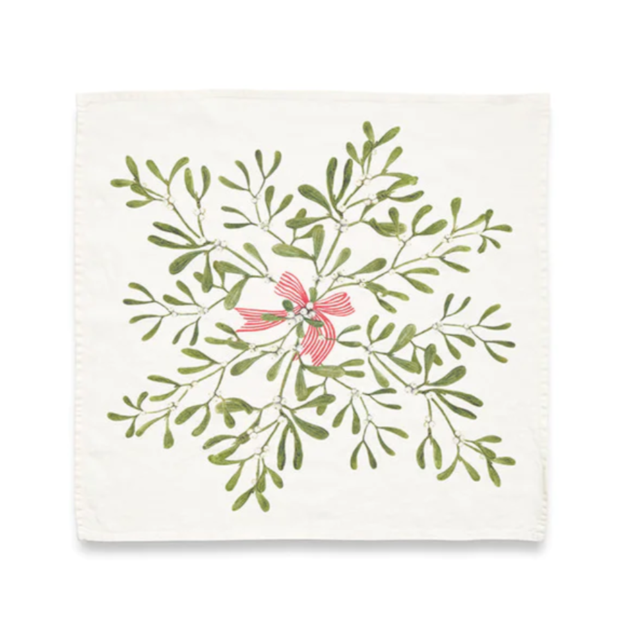 Mistletoe Linen Napkins by Summerill & Bishop