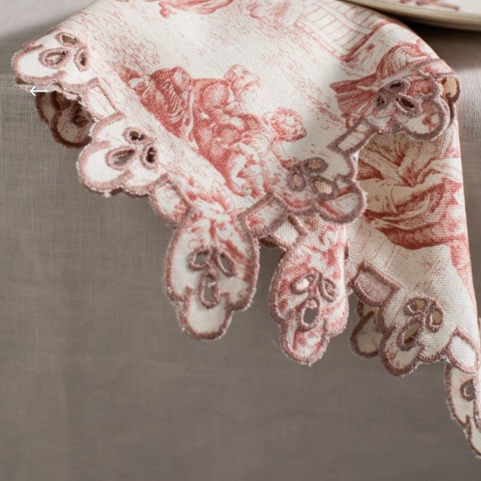 Amalfi Toile Cotton Napkin by Borgo Delle Tovaglie , Italy