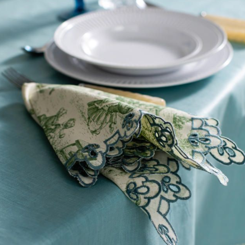 Amalfi Toile Cotton Napkin by Borgo Delle Tovaglie , Italy