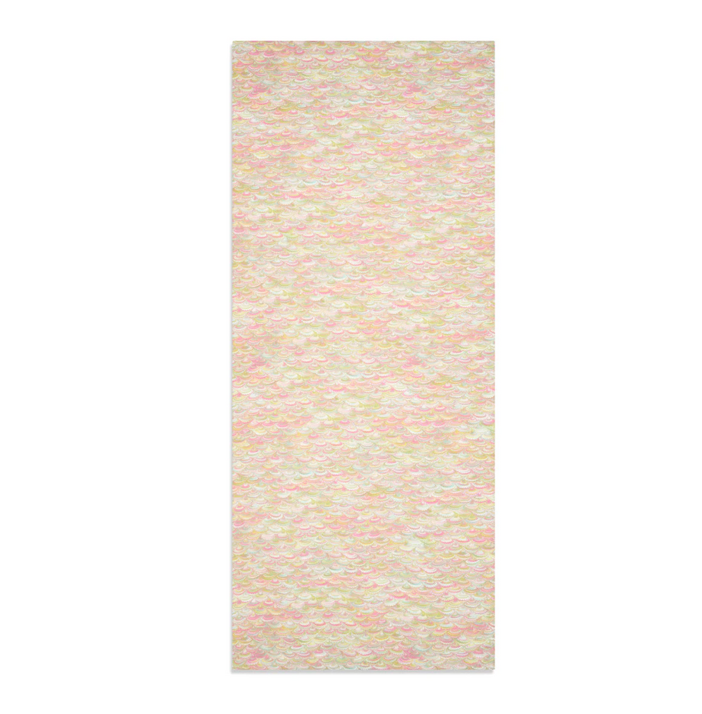 Marble Fan Linen Tablecloth in Pink, Green & Yellow by Summerill & Bishop