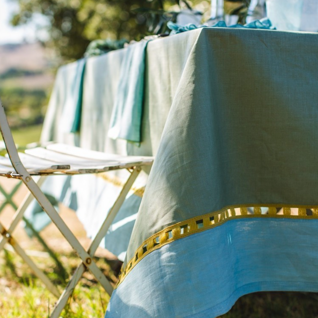 Linen Rivira Tablecloth by Borgo Delle Tovaglie , Italy